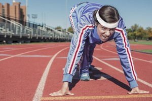 run track start position with face