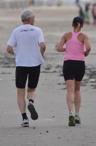 couple walking on beach