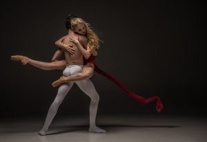 Balanced muscles of a ballet dancer